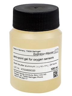 La botella de gel de punto cero COY8 para sensores de oxígeno con un diámetro de 40 mm.