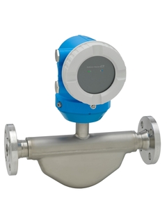 Imagen del caudalímetro Coriolis Proline Promass K 10 con conexiones bridadas e indicador LED Imagen del caudalímetro Coriolis Proline Promass K 10 con conexiones bridadas e indicador LED
