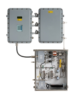 Imagen del analizador de gases SS2100I-2 TDLAS de doble caja, ATEX, Zona 1, certificación, vista abierta frontal